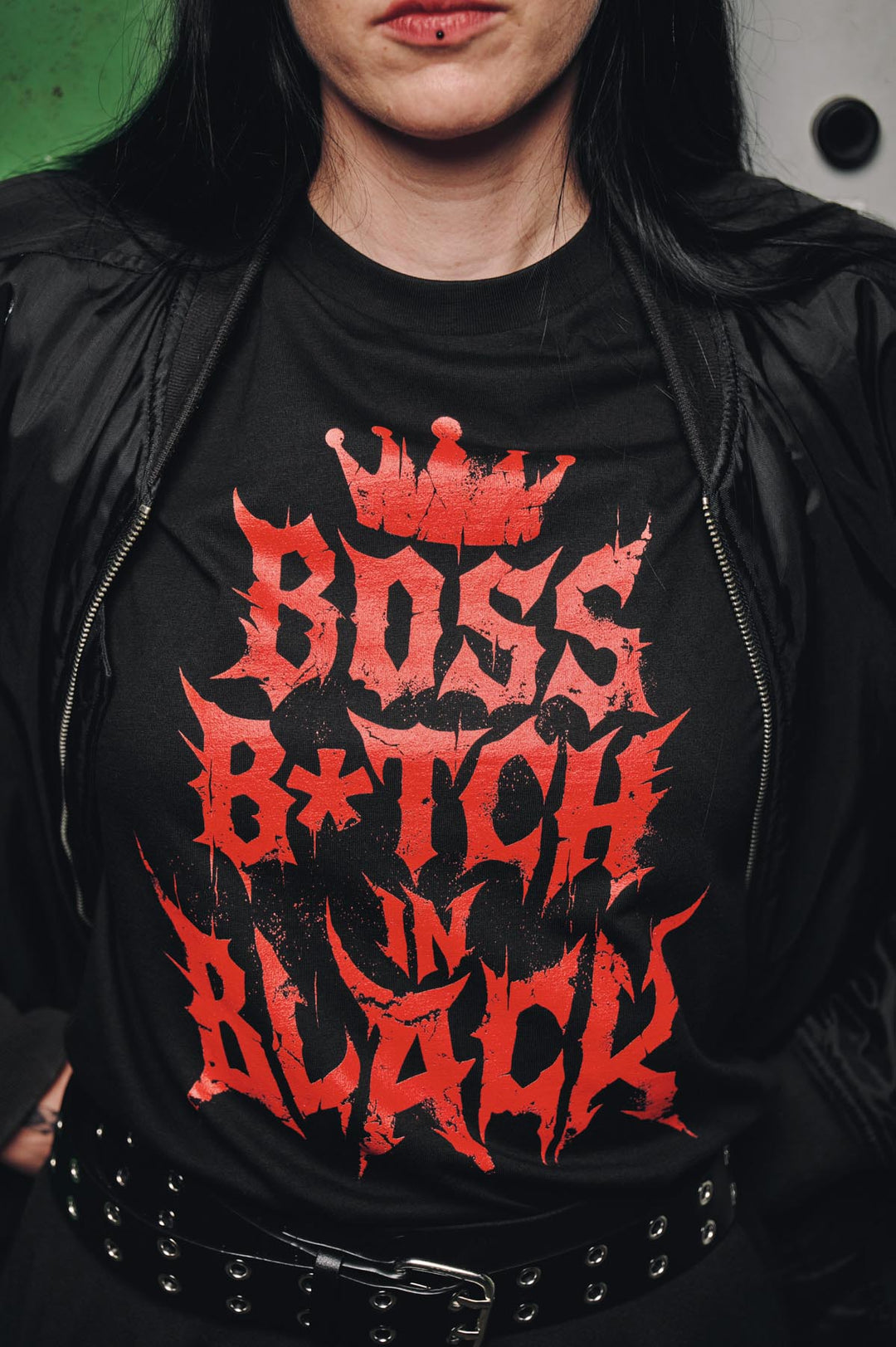 T-Shirt "Boss B*tch in Black" (organic cotton)