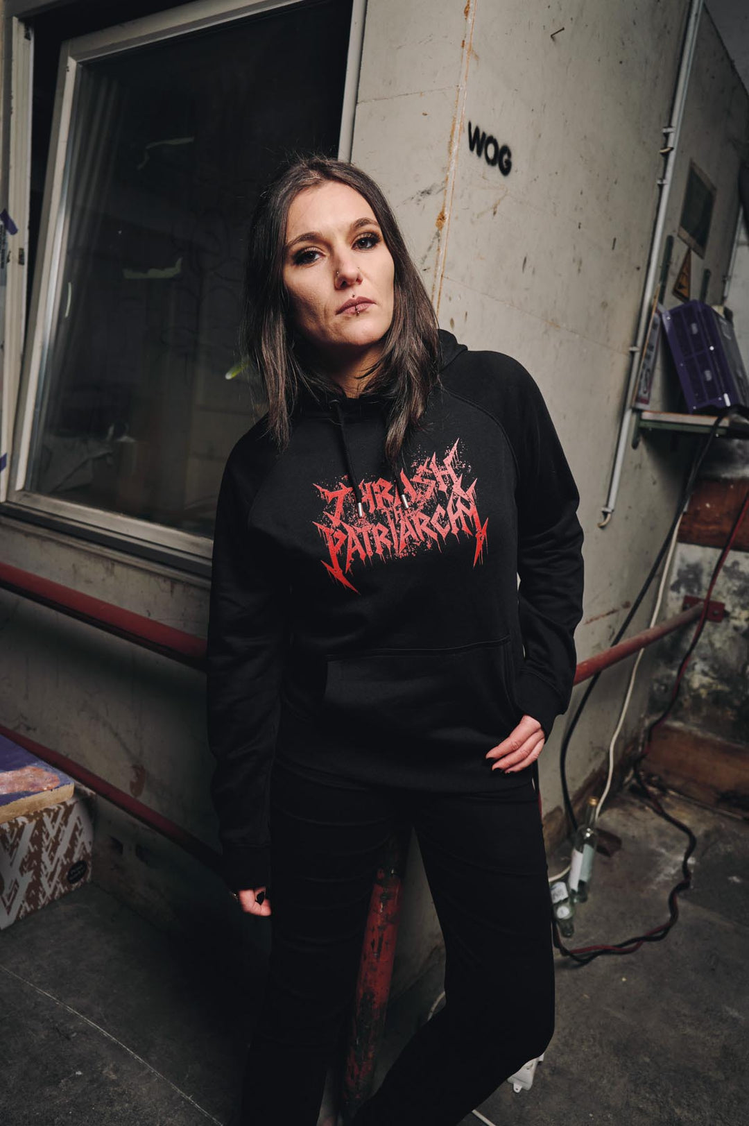 Hoodie "Thrash The Patriarchy" (organic raglan)