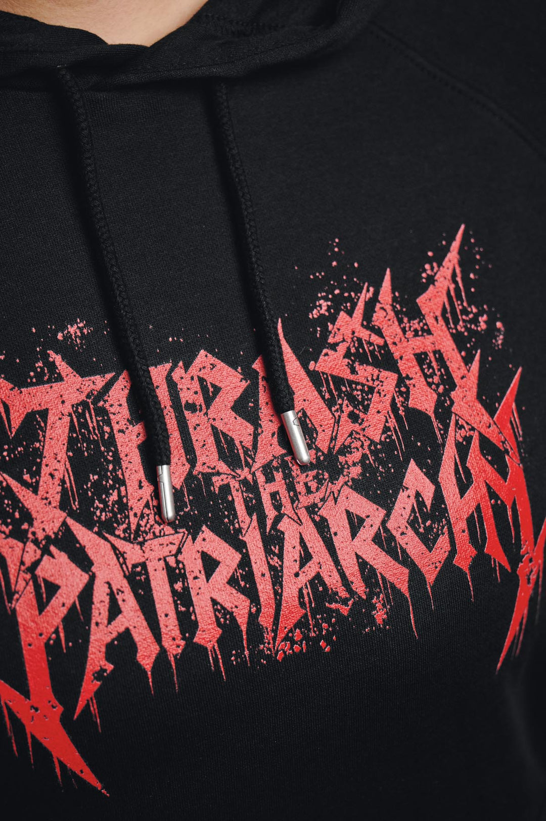 Hoodie "Thrash The Patriarchy" (organic raglan)